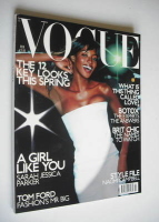 <!--2001-02-->British Vogue magazine - February 2001 - Naomi Campbell cover
