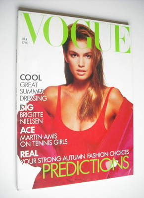 British Vogue magazine - July 1988 - Cindy Crawford cover