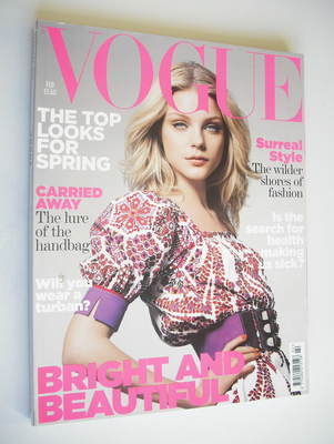 British Vogue magazine - February 2007 - Jessica Stam cover