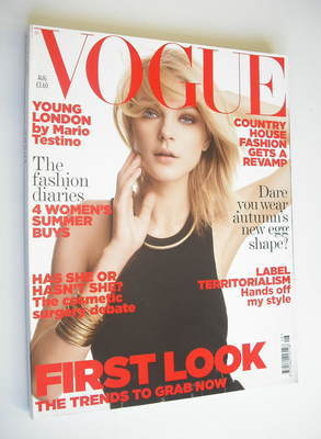 British Vogue magazine - August 2006 - Jessica Stam cover