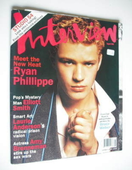 Interview magazine - August 1998 - Ryan Phillippe cover