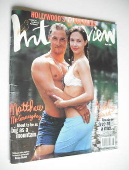 Interview magazine - August 1996 - Matthew McConaughey and Ashley Judd cover