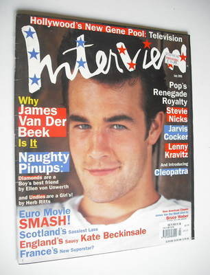 Interview magazine - July 1998 - James Van Der Beek cover