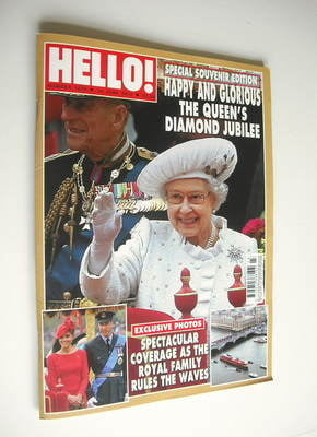 Hello! magazine - Queen Elizabeth II Diamond Jubilee cover (18 June 2012 - Issue 1229)