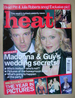 <!--2000-12-16-->Heat magazine - Guy Ritchie and Madonna cover (16-22 Decem