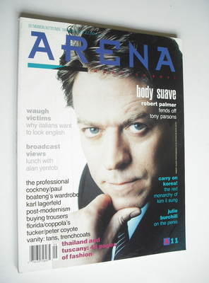 <!--1988-08-->Arena magazine - Summer/Autumn 1988 - Robert Palmer cover