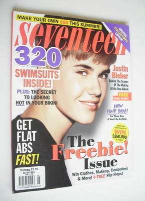 <!--2012-05-->Seventeen magazine - May 2012 - Justin Bieber cover
