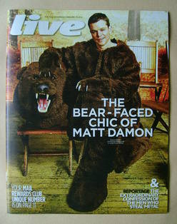 Live magazine - Matt Damon cover (19 February 2012)