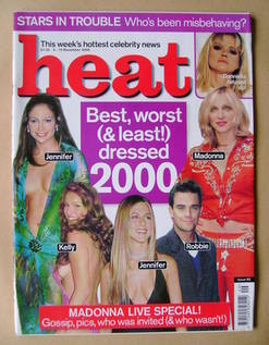 Heat magazine - Best, worst (& least!) dressed 2000 cover (9-15 December 2000 - Issue 95)