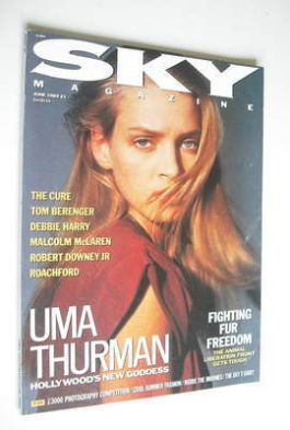 <!--1989-06-->Sky magazine - Uma Thurman cover (June 1989)