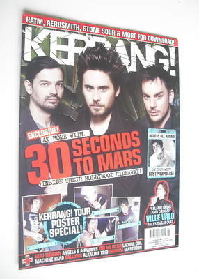 Kerrang magazine - 30 Seconds To Mars cover (20 February 2010 - Issue 1300)