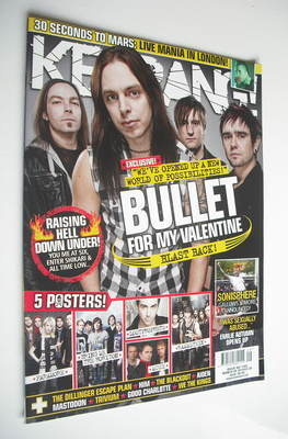 Kerrang magazine - Bullet For My Valentine cover (6 March 2010 - Issue 1302)