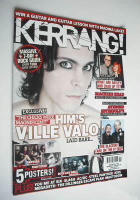 Kerrang magazine - HIM Ville Valo cover (13 March 2010 - Issue 1303)