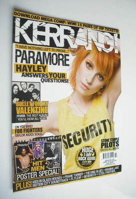 Kerrang magazine - Hayley Williams cover (10 April 2010 - Issue 1307)