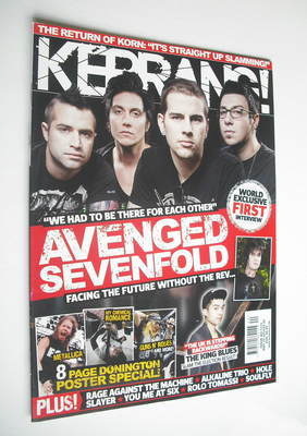 Kerrang magazine - Avenged Sevenfold cover (22 May 2010 - Issue 1313)