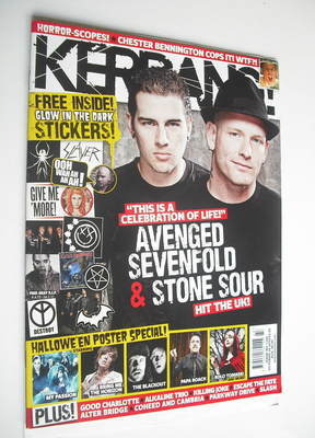 Kerrang magazine - Avenged Sevenfold and Stone Sour cover (30 October 2010 - Issue 1336)