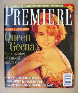 Premiere magazine - Geena Davis cover (Autumn 1992 - UK Edition)