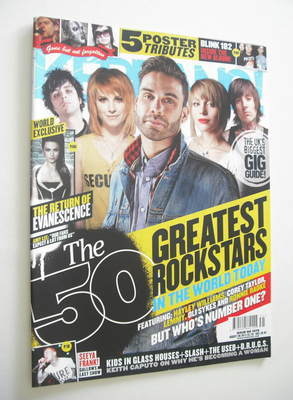 Kerrang magazine - The 50 Greatest Rock Stars In The World Today cover (6 August 2011 - Issue 1375)