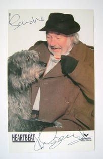 Bill Maynard autograph (hand-signed cast card, dedicated)