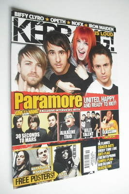 Kerrang magazine - Paramore cover (10 May 2008 - Issue 1209)