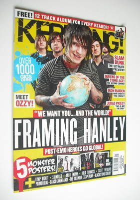 Kerrang magazine - Framing Hanley cover (28 May 2011 - Issue 1365)