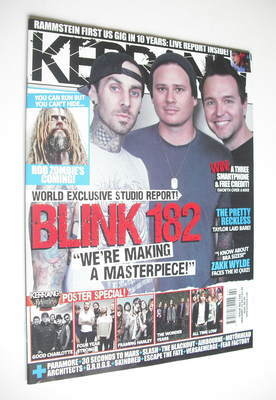 Kerrang magazine - Blink 182 cover (15 January 2011 - Issue 1346)