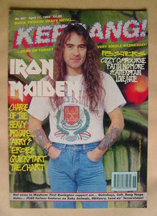 <!--1992-04-11-->Kerrang magazine - Steve Harris cover (11 April 1992 - Iss