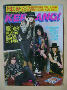 Kerrang magazine - Dogs D'Amour cover (21 January 1989 - Issue 222)