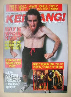 <!--1989-03-11-->Kerrang magazine - Scott Ian cover (11 March 1989 - Issue 
