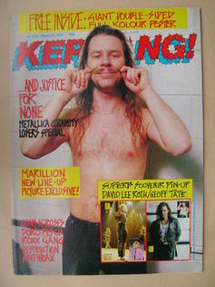 Kerrang magazine - James Hetfield cover (18 March 1989 - Issue 230)