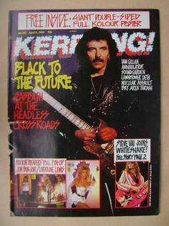 <!--1989-04-08-->Kerrang magazine - Tony Iommi cover (8 April 1989 - Issue 
