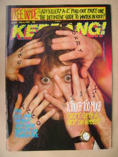 <!--1989-05-06-->Kerrang magazine - Ozzy Osbourne cover (6 May 1989 - Issue