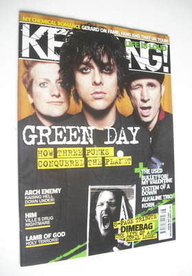 Kerrang magazine - Green Day cover (3 December 2005 - Issue 1085)