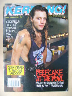 <!--1989-08-19-->Kerrang magazine - Jon Bon Jovi cover (19 August 1989 - Is