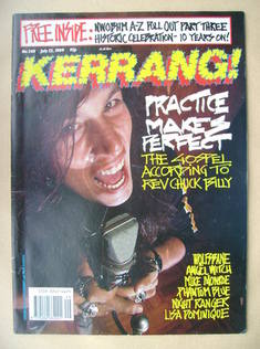 <!--1989-07-22-->Kerrang magazine - Chuck Billy cover (22 July 1989 - Issue