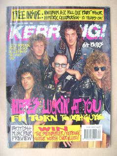<!--1989-07-29-->Kerrang magazine - FM cover (29 July 1989 - Issue 249)