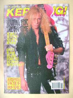 <!--1989-07-01-->Kerrang magazine - Billy Sheehan cover (1 July 1989 - Issu