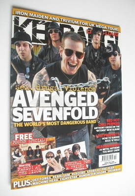 Kerrang magazine - Avenged Sevenfold cover (11 March 2006 - Issue 1098)