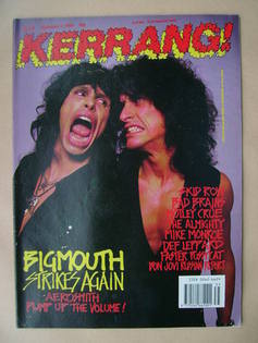 Kerrang magazine - Steven Tyler and Joe Perry cover (2 September 1989 - Issue 254)