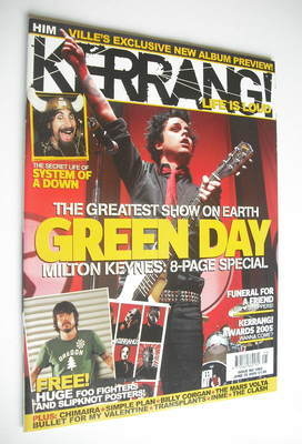 Kerrang magazine - Green Day cover (25 June 2005 - Issue 1062)
