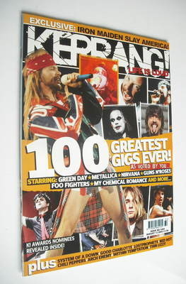 Kerrang magazine - 100 Greatest Gigs Ever cover (13 August 2005 - Issue 1069)