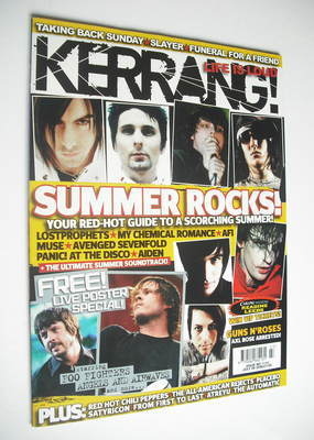 <!--2006-07-08-->Kerrang magazine - Summer Rocks cover (8 July 2006 - Issue