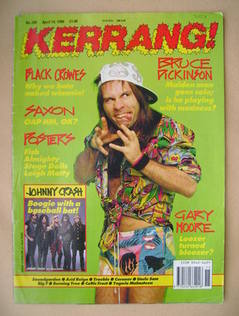 <!--1990-04-14-->Kerrang magazine - Bruce Dickinson cover (14 April 1990 - 