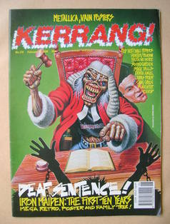 <!--1990-02-10-->Kerrang magazine - Iron Maiden: The First Ten Years cover 