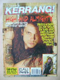 Kerrang magazine - Ricky Warwick cover (20 January 1990 - Issue 273)