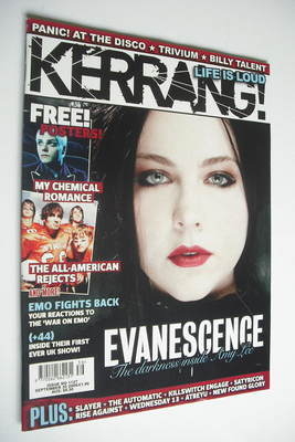 Kerrang magazine - Evanescence cover (30 September 2006 - Issue 1127)