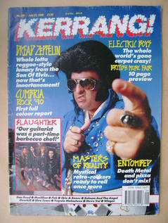 <!--1990-07-21-->Kerrang magazine - Tortelvis cover (21 July 1990 - Issue 2