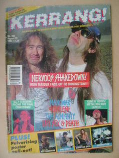 Kerrang magazine - Steve Harris and Bruce Dickinson cover (22 August 1992 - Issue 406)