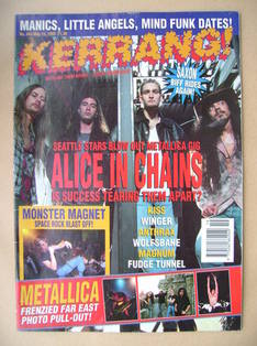 <!--1993-05-15-->Kerrang magazine - Alice In Chains cover (15 May 1993 - Is