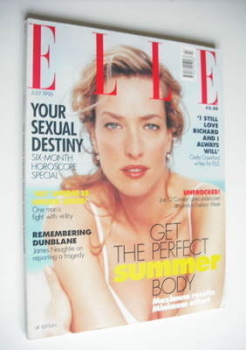 British Elle magazine - July 1996 - Tatjana Patitz cover